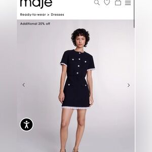 BRAND NEW WITH TAGS tweed dress from Maje! Size 40 in perfect condition